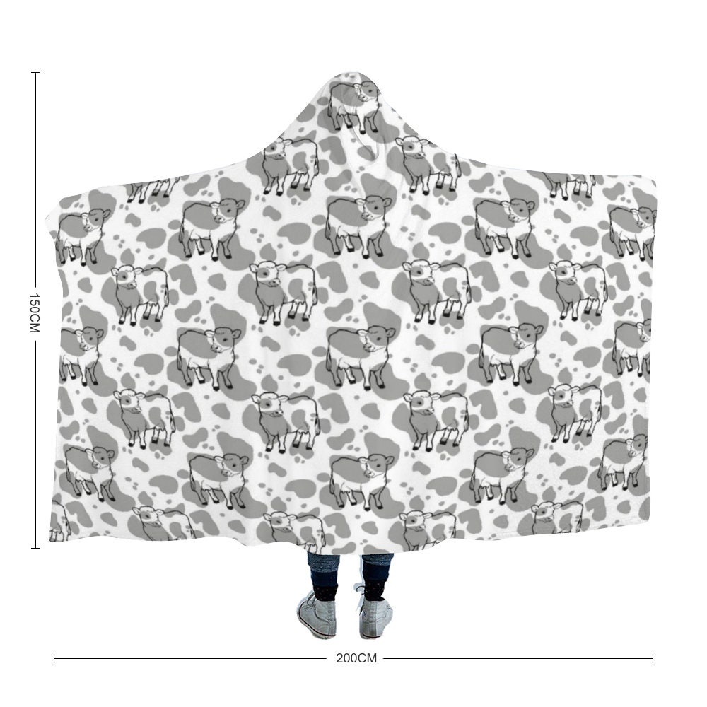 Discover Cow Hooded Blanket, Farm Animals Hooded Blanket