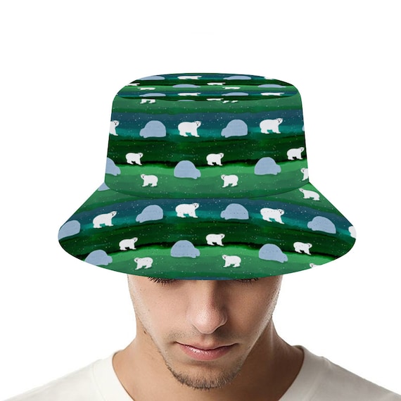 Polar Bear Bucket Hat Fisherman Cap 