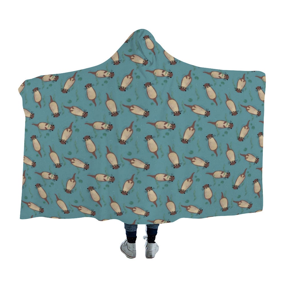 Otter Hooded Blanket Kids and Adults Warm and Cozy Short - Etsy UK