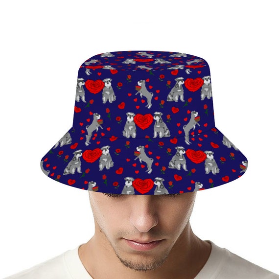 Schnauzer Dog Bucket Hat Fisherman Cap 