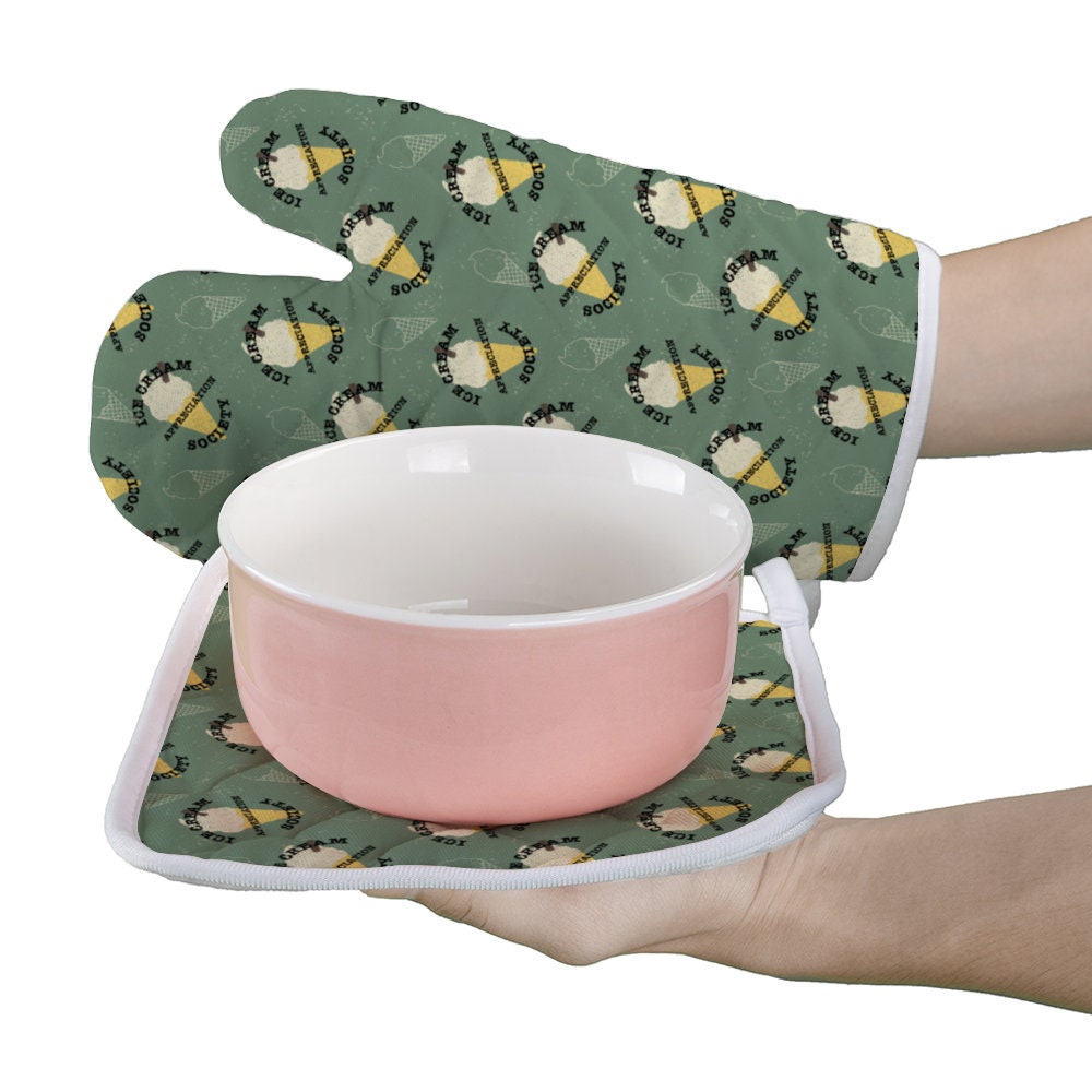 Ice Cream Gloves Combination AntiScald Green Kitchen Etsy