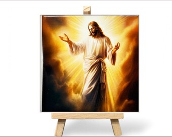 Ceramic Jesus Tile | Divine Mercy picture | Catholic picture frame| Religious gift