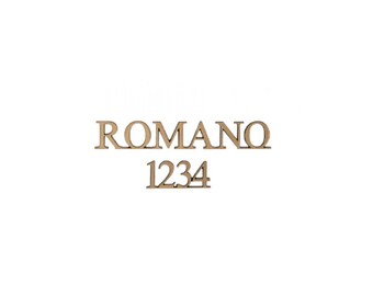 Bronze Roman Font Letters & Numbers: Personalized Openwork Name, Date