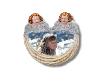 Personalized Memorial Plaque: Child Angel Headstone Marker with Photo