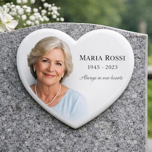 Fotografía para placa conmemorativa, lápida, marcador de tumba de cerámica, retrato personalizado para cementerio.