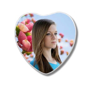 Heart photo ceramic for headstone| porcelain memorial plaque for grave and urns