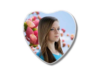 Heart photo ceramic for headstone| porcelain memorial plaque for grave and urns
