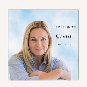 Personalized Memorial Ceramic Tile: Grave Marker Photo Plaque