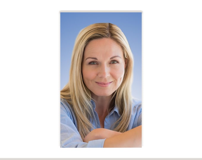 Featured listing image: Memorial Photo Tile | Rectangle Ceramic headstone picture | Outdoor Plaque | Flat Grave Marker