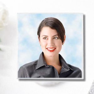 Foto conmemorativa cuadrada de cerámica: placa de porcelana moderna para lápidas y tumbas. Vista previa gratuita.