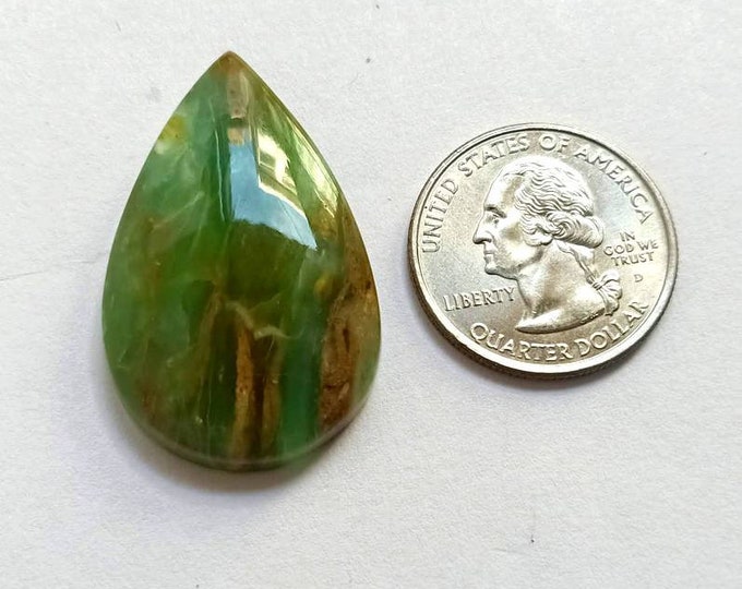 37 Ct Peruvian Opal Pear Cabochon Cabochon For Making jewelry Natural Peru Opal Loose Gemstone 38X24X6 mm N-5063
