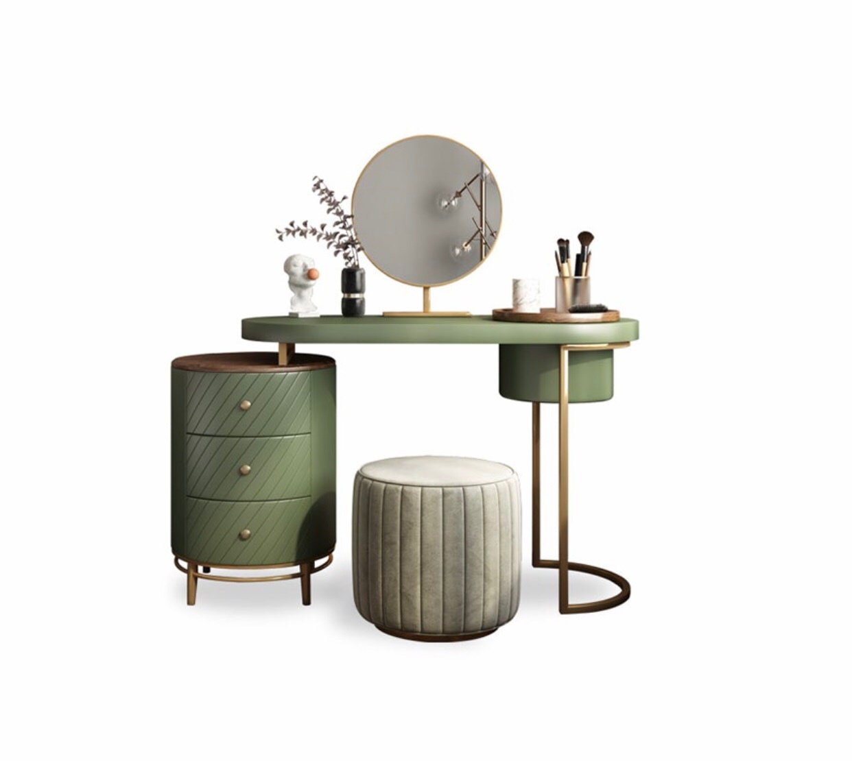 green emerald velvet dress Aubrey Pistachio Green Dressing Table with Drawers  Laura James Ireland