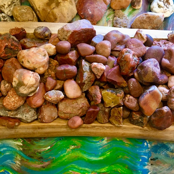 2 pound bag of Southern Utah Red Rocks.Sandstone, Agate, Jasper gemstone, Meditation Chakra Crystal