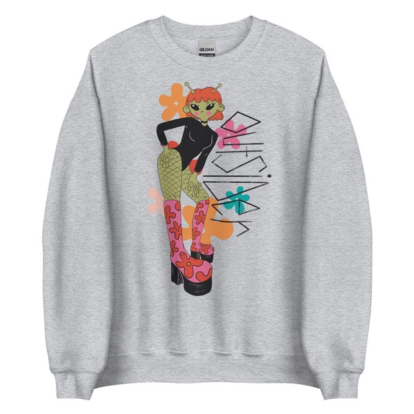 Sweatshirt unisexe avec design d'alien