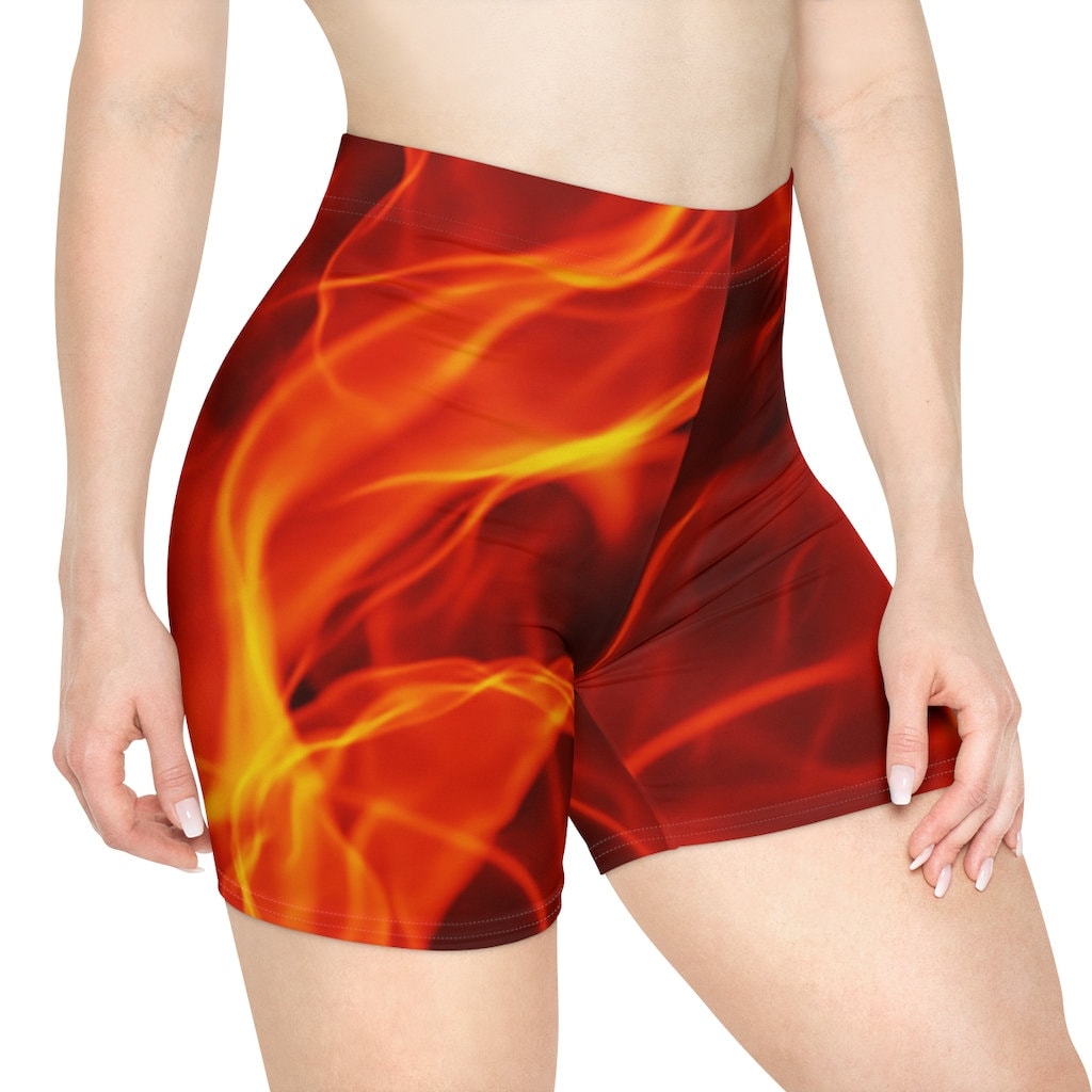 Fire biker shorts sales