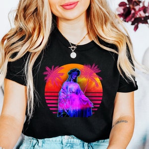 Virgin Mary Shirt, Vintage Retro 80s Our Lady of Guadalupe T Shirt Tank Top Kid T-Shirt Sweatshirt Hoodie, Saint Virgin Mary, Latina Shirt