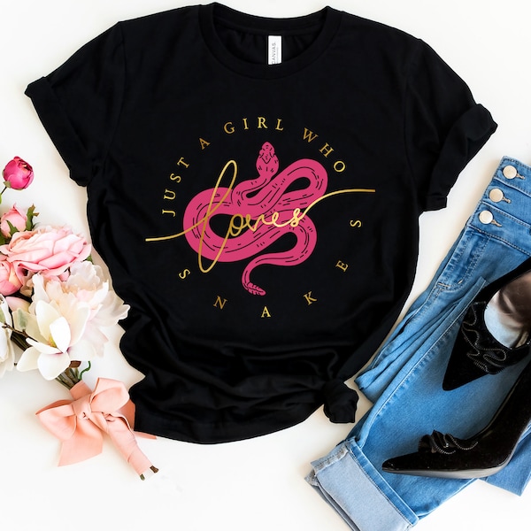 Snake Shirt, Just a Girl Who Loves Snakes T Shirt Tank Top Kid T-Shirt Sweatshirt Hoodie, Snake Lover Gift TShirt, Snake Birthday Girl Shirt