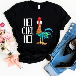 Hei Girl Hei Shirt, Moana T Shirt Tank Top Kid T-Shirt Sweatshirt Hoodie, Moana TShirt, Hei Hei Shirt, Rooster Shirt, Moana Gifts