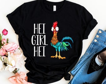Hei Girl Hei Shirt, Moana T Shirt Tank Top Kid T-Shirt Sweatshirt Hoodie, Moana TShirt, Hei Hei Shirt, Rooster Shirt, Moana Gifts