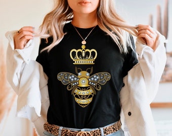 Queen Bee T Shirt Tank Top Kid T-Shirt Sweatshirt Hoodie, Bee Shirt, King Queen Bee Tee, Women Luxury Shirt, Beekeeper Shirt, Bee Lover Gift