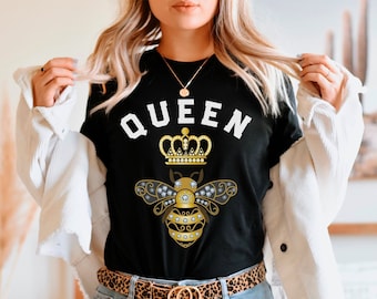 Queen Bee T Shirt Tank Tops Kids T-Shirt Sweatshirt Hoodie, Queen Shirt, Bee TShirt, Save The Bees Shirt, Queen Bee Tee, Bee Lover, Bee Tee