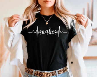 Snake Shirt For Women Men Snake Heartbeat T Shirt Tank Top Kids T-Shirt Sweatshirt Hoodie Snake Lover Tee Snake Shirt Women Snake Lover Gift