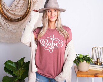 Babe Shirt Bride And Babe Shirts Bride to Be Shirt Bridal Shower Engagement Modern Bride Gift Bridal Party Ideas Bachelorette Party