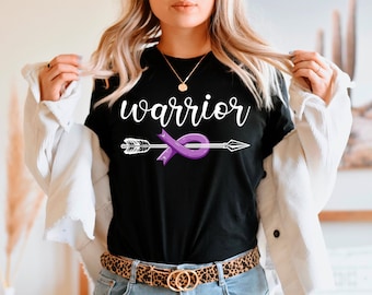 Pancreatic Cancer Shirt, Pancreatic Cancer Warrior T Shirt Tank Top Kid T-Shirt Sweatshirt Hoodie, Cancer Awareness Shirt, Purple Ribbon Tee