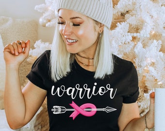 Breast Cancer Shirts For Women, Warrior Survivor Fighter Warrior Pink Breast Cancer Ribbon Awareness ©( T Shirt Tank Top Sweatshirt Hoodie )