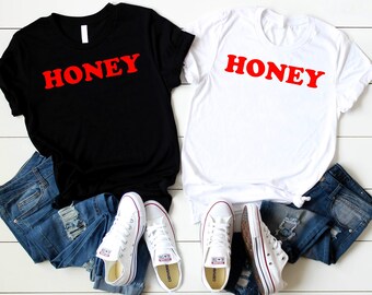 Honey T Shirt Tank Tops Kids T-Shirt Sweatshirt Hoodie, Honey Tee, Honey TShirt, Vintage Retro And Classic red Honey Bee Fashion T-Shirt