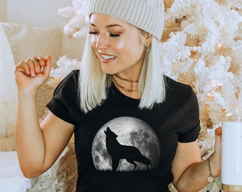 Wolf Shirt EPIC Fantasy Howling Wolf Moon T Shirt Tank Top Kid T-Shirt Sweatshirt Hoodie, Wolf Lover Gift, Lone Wolf TShirt, Wild Animal Tee