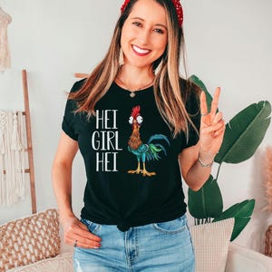 Hei Girl Hei Shirt, Moana T Shirt Tank Top Kid T-Shirt Sweatshirt Hoodie, Moana TShirt, Hei Hei Shirt, Rooster Shirt, Moana Gifts imagen 1