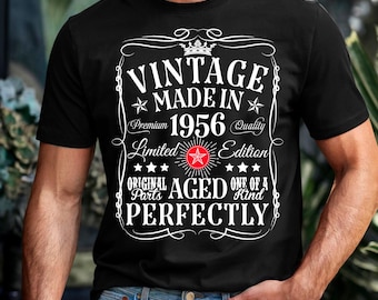 70th Birthday Shirt for Women & Men, Vintage Birthday 1956 Shirt, 70th Birthday Gift for Men, Turning 70 Gift, Retro Classic T-Shirt for Him