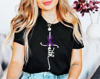Pancreatic Cancer Shirt © Pancreatic Cancer Awareness Faith ( T Shirt Tank Top Sweatshirt Hoodie ) Family Cancer Shirt, Cancer Support Shirt