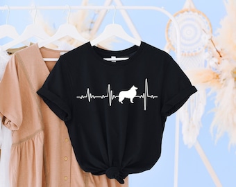 Rough Collie Love Heartbeats T Shirt, Rough Collie Shirt, Rough Collie Mama, Rough Collie Gift Tee, Rough Collie Life, Rough Collie Lover