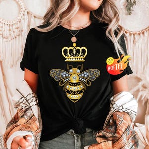 Queen Bee T Shirt Tank Top Kid T-Shirt Sweatshirt Hoodie, Bee Shirt, King Queen Bee Tee, Women Luxury Shirt, Beekeeper Shirt, Bee Lover Gift