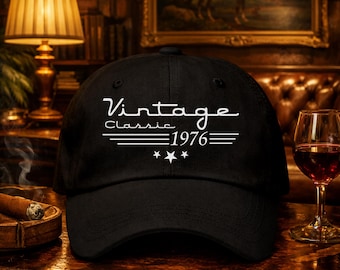 50th Birthday Hat, 50th Birthday Gift for Women Men, Classic Vintage 1976 Dad Hats, 50th Pastel Baseball Hat, 50 Years Old Vintage Twill Hat