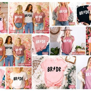 Rock and Roll Bride Shirts ACDC Bride to Be Shirt Bridal Shower Engagement Shirt Rock On Bride Or Die Gift Bridal Party Bachelorette Party image 5