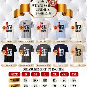 So Happy I'm Sixty T-Shirt, Funny 60th Birthday Shirt, 60th Birthday Gift For Men & Women, 60 Years Old Shirt, Funny 60th Birthday Gift image 3