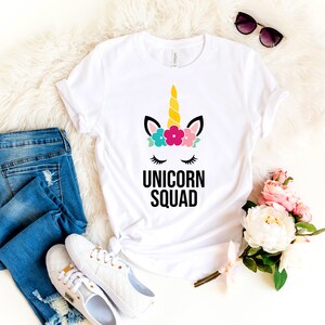 Unicorn Girl Squad T Shirt Tank Tops Kids T-Shirt Sweatshirt Hoodie, Unicorn Birthday Party Shirts Gift, Birthday Girl Tank Top, Squad Goals