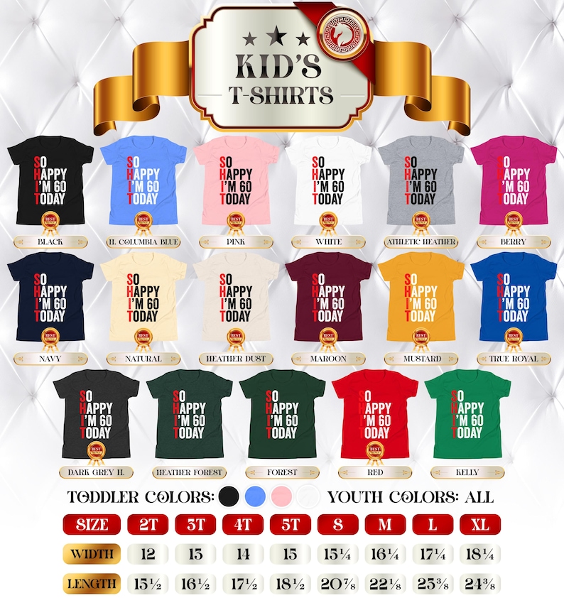 So Happy I'm Sixty T-Shirt, Funny 60th Birthday Shirt, 60th Birthday Gift For Men & Women, 60 Years Old Shirt, Funny 60th Birthday Gift image 13