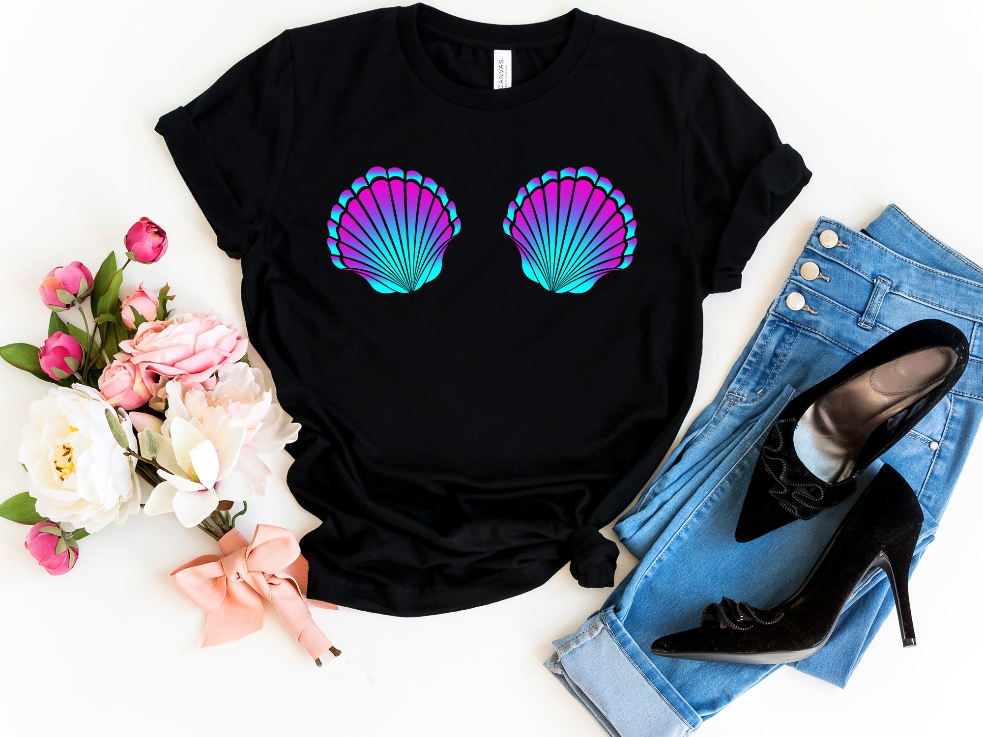 Ariel, Shell Bra, Princess, Digital, Download, TShirt, Cut F