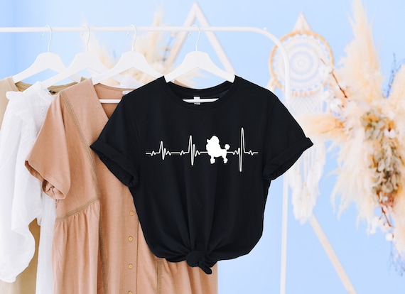 Poodle Love Heartbeat T Shirt, Poodle Shirt, Poodle Mama, Poodle Gift Tee, Poodle Life, Poodle Lover, Poodle T-Shirt Women Men Poodle Outfit