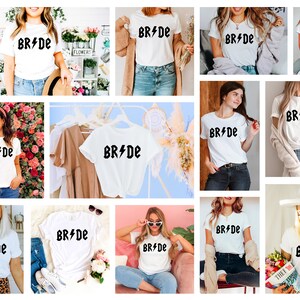 Rock and Roll Bride Shirts ACDC Bride to Be Shirt Bridal Shower Engagement Shirt Rock On Bride Or Die Gift Bridal Party Bachelorette Party image 3