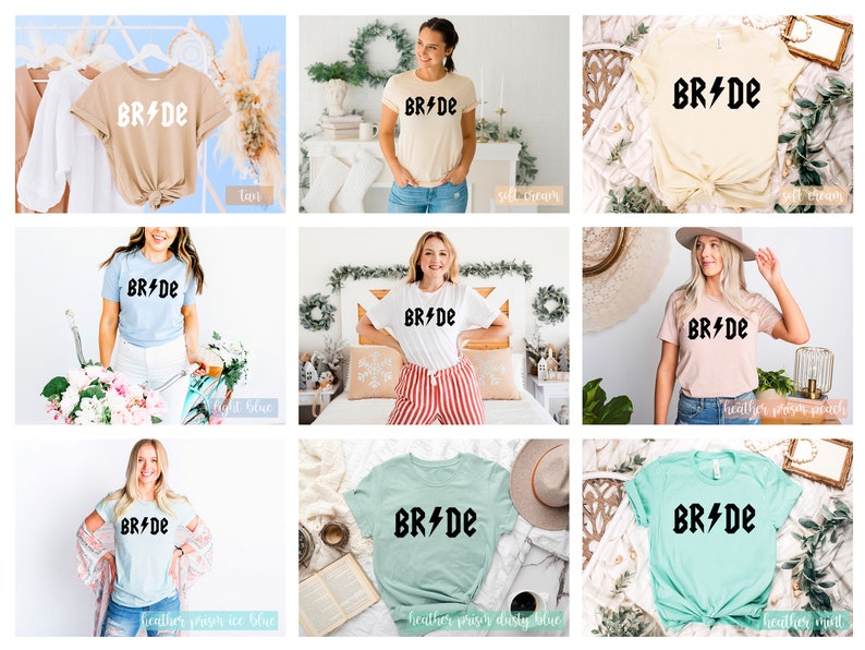 Rock and Roll Bride Shirts ACDC Bride to Be Shirt Bridal - Etsy