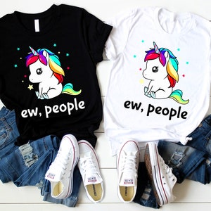 Unicorn Shirt, Ew People Unicorn T Shirt Tank Tops Kids T-Shirt Sweatshirt Hoodie, Funny Unicorn Birthday Theme Party TShirt, Ew People Tee