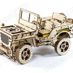 4x4 Truck Car 3D Wooden Puzzle | Model Truck Kit to Build for Adults and Kids | DIY kit | wooden toy safary car | Safary jeep