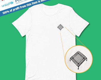 Keffiyeh Embroidery {T-Shirt} | 100% of Profits to Charities Helping in Palestine