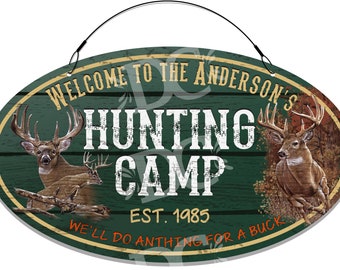 Deer Camp Signs Etsy