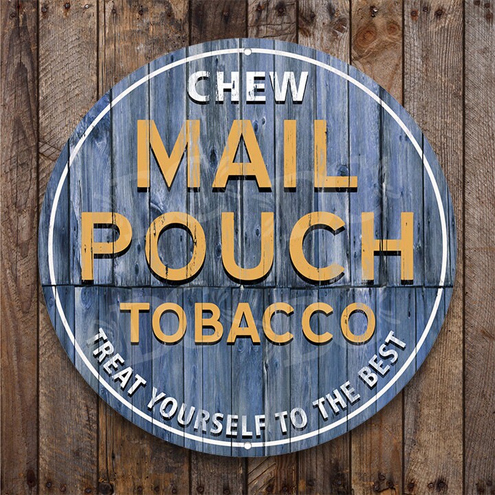 Mail Pouch Tobacco Vintage Metal Circle Sign Mail Pouch Etsy